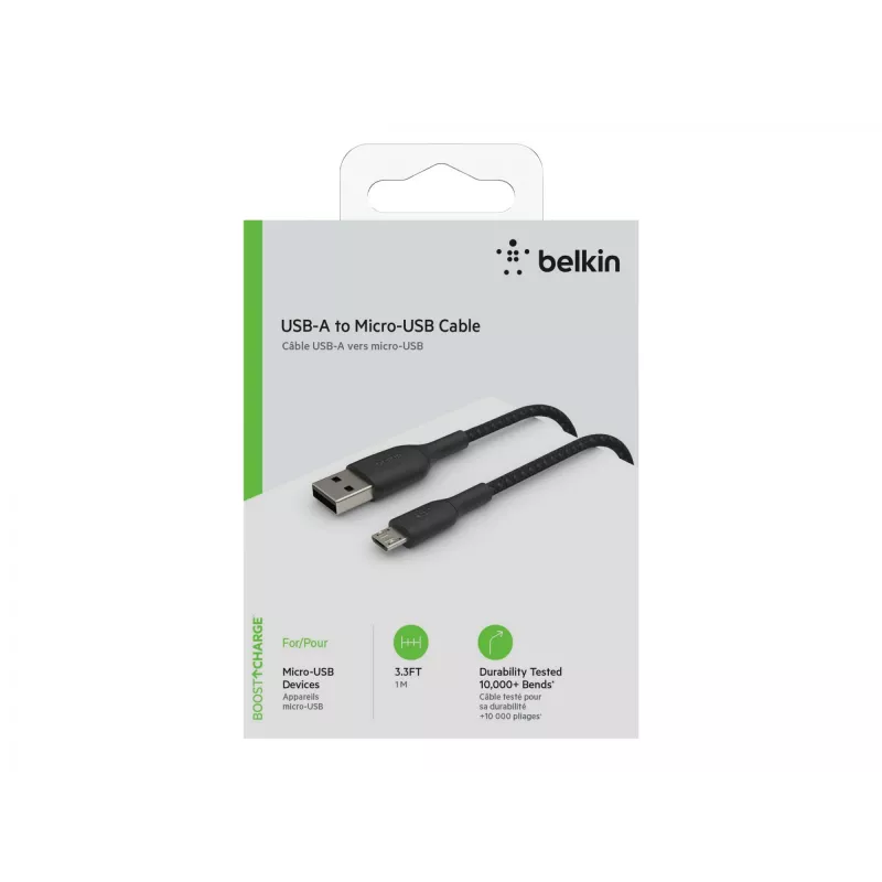 USB laidas Belkin CAB007bt1MBK 1 m USB A Micro-USB A juodas