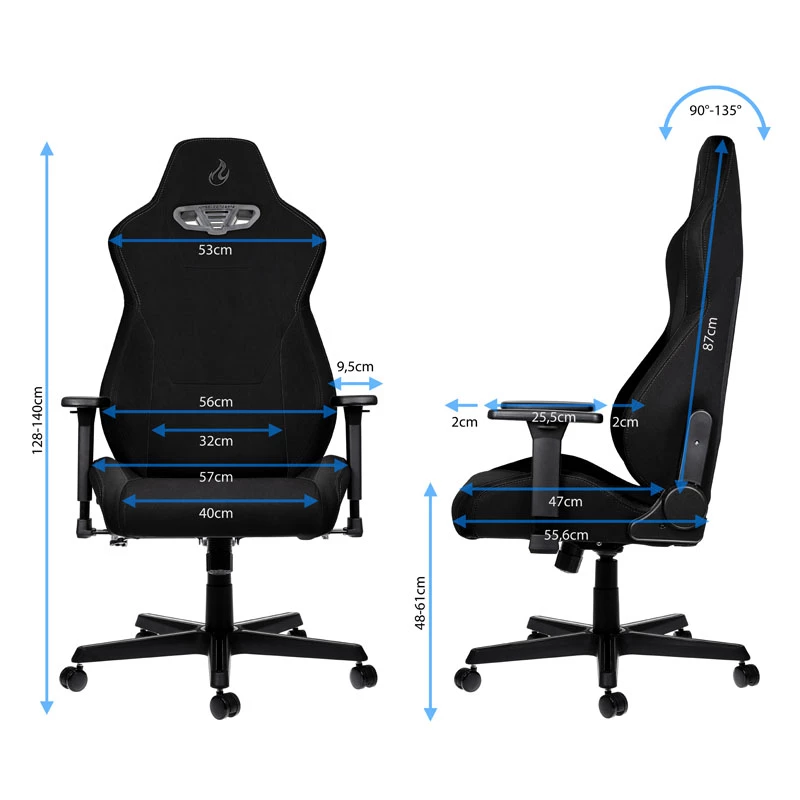 Nitro Concepts S300 žaidimų kėdė - Stealth Juoda