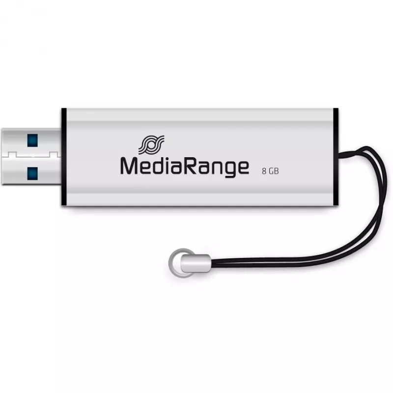 MediaRange SuperSpeed - USB atmintukas - 8GB - USB3.0 - juodas/sidabrinis (MR914)