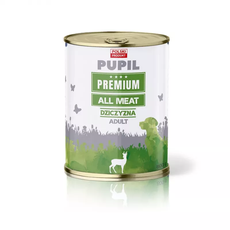 PUPIL Premium All Meat Venison - šlapias šunų maistas - 800 g