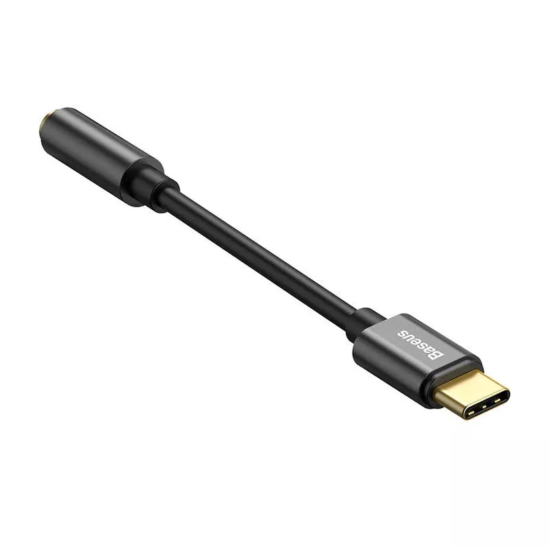 Adapteris Baseus CATL54-01 USB-C į 3,5 mm, juodas