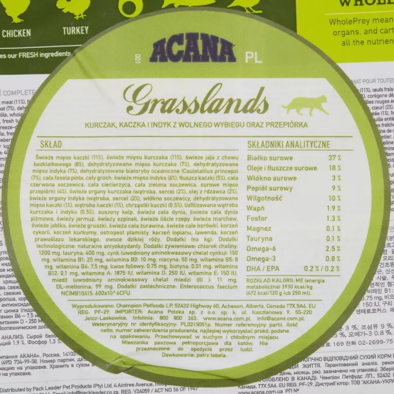 ACANA Grasslands - sausas kačių maistas - 340g