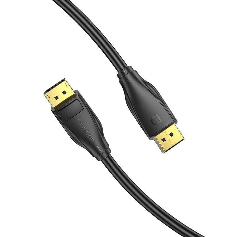 DisplayPort 1.4 laidas Vention HCCBI, 3 m, 8K@60Hz / 4K@120Hz, 80 Gbit/s, paauksuoti kontaktai, juodas