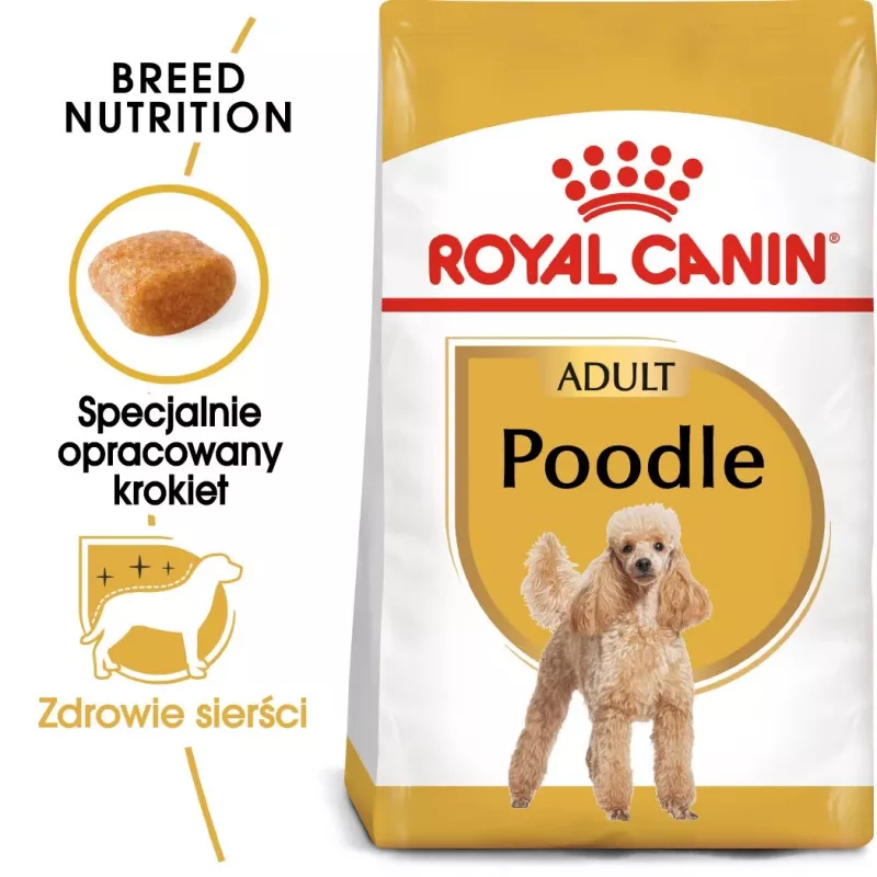 Sausas šunų maistas Royal Canin Poodle Adult 1,5 kg — Vištiena, 30 % baltymų, 19 % riebalų