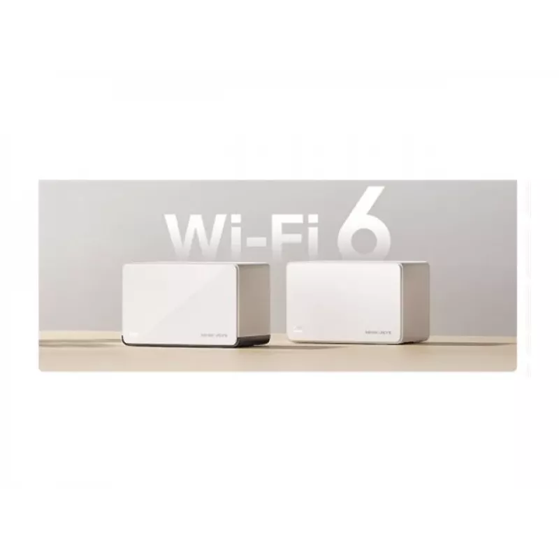 Belaidis maršrutizatorius MERCUSYS Halo H85X 2‑pack Dual Band Wi‑Fi 6 iki 3000 Mbps tinklinė sistema