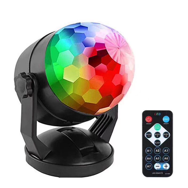 LED disko rutulio šviestuvas DENVER LDB-319 — kompaktiškas LED vakarėlių šviestuvas, modelis 117220200040