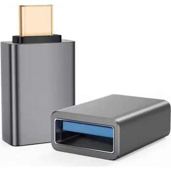 OTG adapteris helos 288362 — USB 3.1 A (moteriška) į USB Type‑C jungtį, tamsiai pilkas