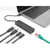 USB šakotuvas DeLOCK 10 Gbps su 2,5 Gigabit LAN ir PD 85 W
