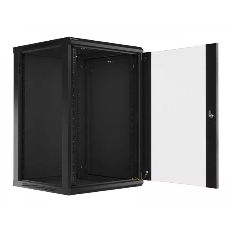 Sieninė spinta LANBERG WF01-6618-10B, 18U, 600×600×907 mm, juoda, 60 kg