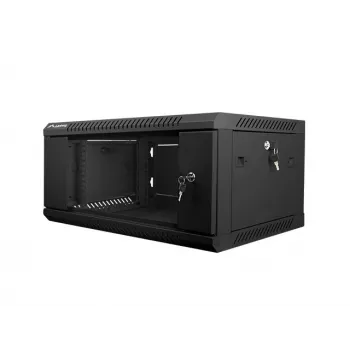 Prie sienos montuojama spinta LANBERG WF01-6404-10B 4U 19 colių 600×450×285 mm IP20 juoda, 60 kg talpa