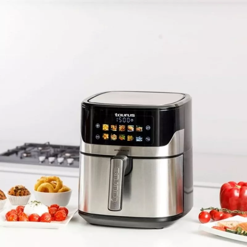 Oro gruzdintuvė Taurus Air Fry 7S 1600W 6,5L, nerūdijantis plienas, 8 programos, 80–200°C, jutiklinis valdymas