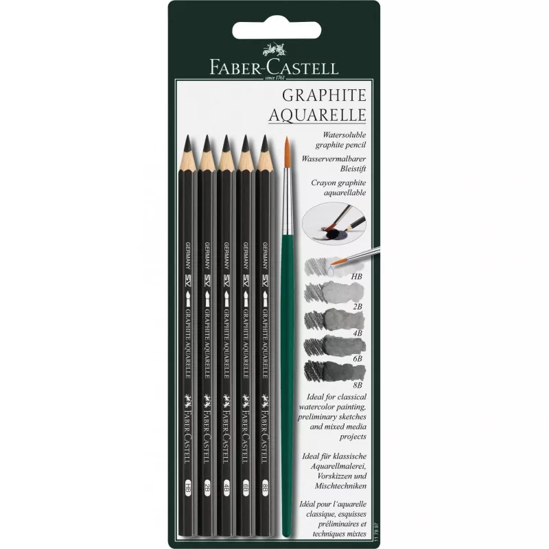 Grafito pieštukas Faber-Castell 117897 Įvairių kietumų 6 vnt.