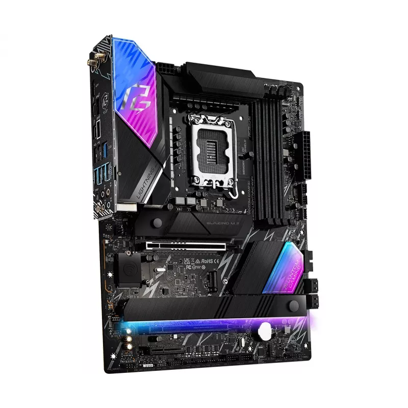 Pagrindinė plokštė ASRock Z890 Lightning WiFi — Intel Z890, LGA1851, ATX, 4× DDR5, Wi‑Fi 7, 2,5 Gb LAN, Thunderbolt 4