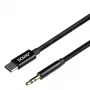 Audio kabelis Savio CL-187 1m Juodas Vyriškas į Vyrišką