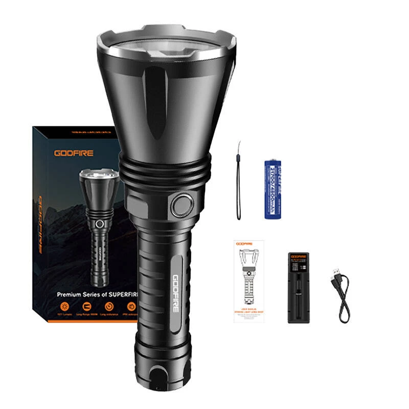 Žibintuvėlis Superfire TF01 1000 liumenų įkraunamas, modelis Godfire