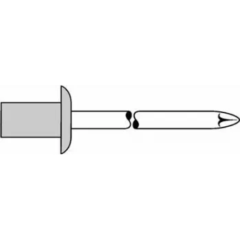 Aklinasis kniedė GESIPA 4×9,5 mm aliuminio korpusas plieninis įtvaras 3,5–5 mm