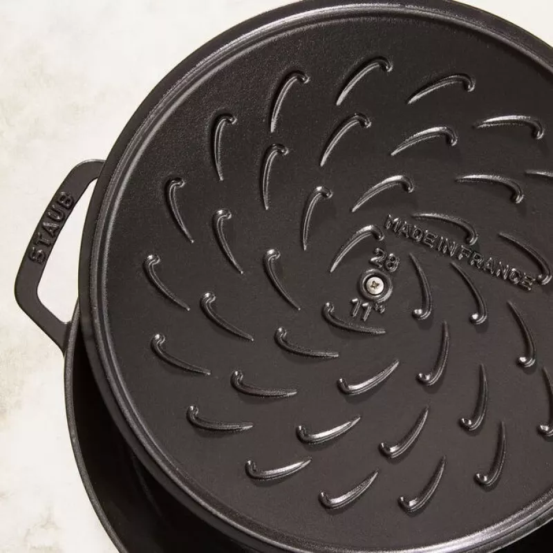 Saute Pan ZWILLING STAUB BRAISERS apvali 28 cm, juoda, dugno Ø 22.2 cm