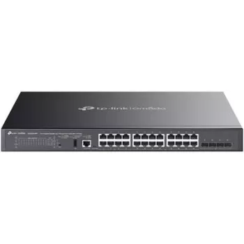 TP-Link SG5428XMPP tinklo komutatorius Valdomas L3 Gigabit Ethernet (10/100/1000) Maitinimas per Ethernet (PoE) Juoda