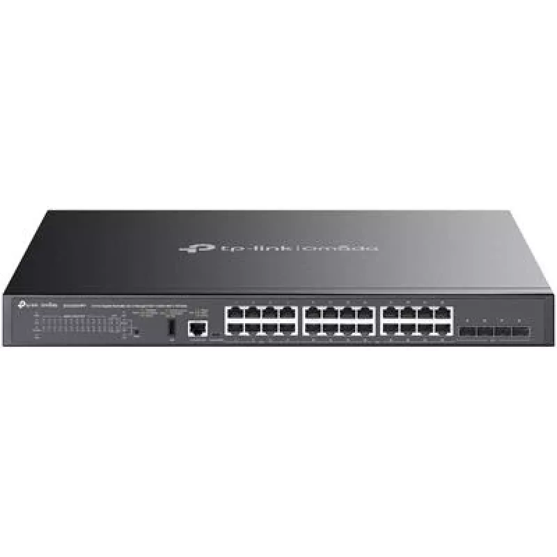 TP-Link SG5428XMPP tinklo komutatorius Valdomas L3 Gigabit Ethernet (10/100/1000) Maitinimas per Ethernet (PoE) Juoda