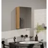 Vonios spintelė viršutinė e shop POLA 1DL ARTISAN — montuojama ant sienos, ąžuolo spalvos rėmas, 400×220×600 mm, 3 lentynos