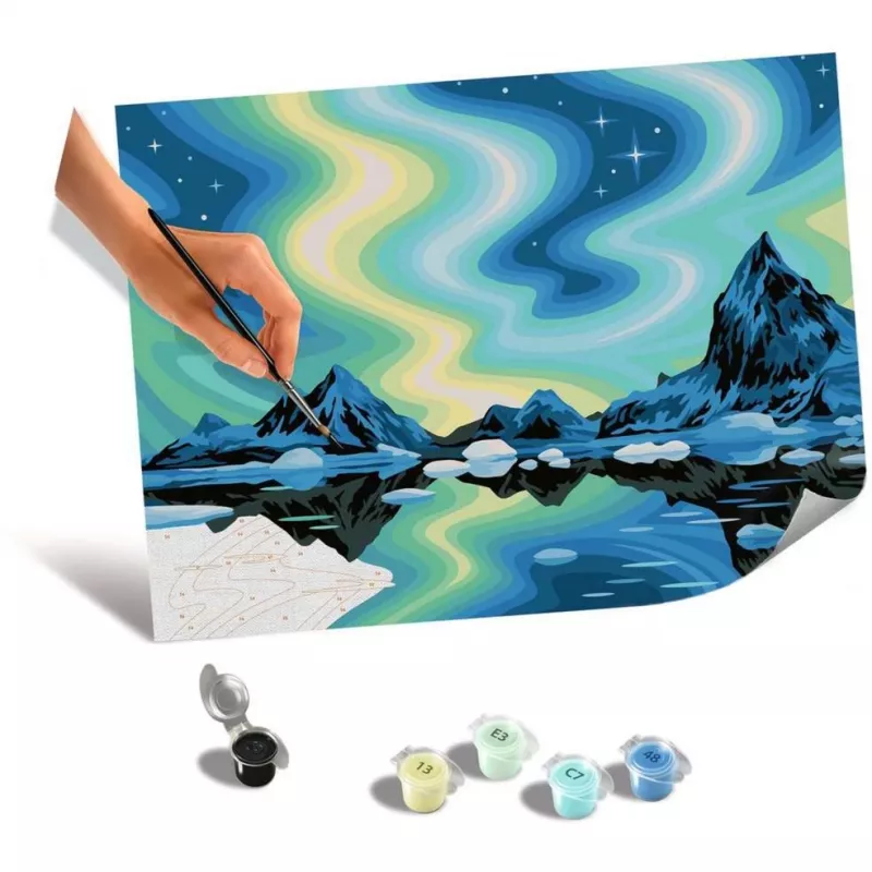 Ravensburger CreArt Canvas Edition dažymo rinkinys Šiaurės pašvaistė, Ravensburger (MPN 23907)