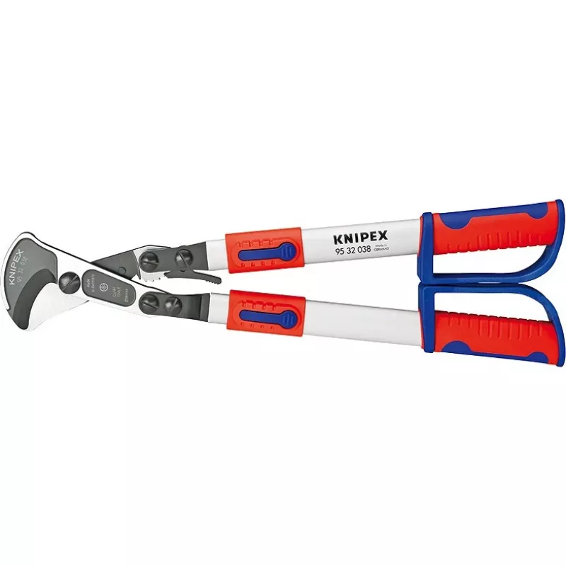 Kabelių žirklės Knipex 9532038, reketinio veikimo pjovimo įrankis kabeliams
