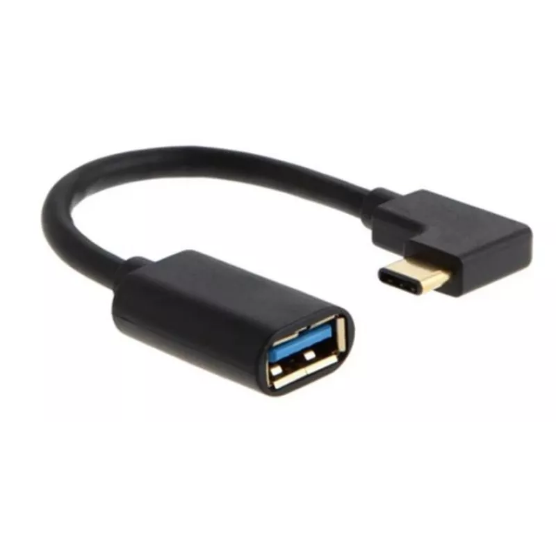 Microconnect USB3.1CAF05BH-ANG kabelio jungties adapteris USB Type C USB-A juoda