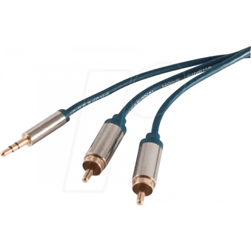 shiverpeaks SP30833-plonas garso kabelis 3 m 3,5 mm 2 x RCA mėlynas - Chrom (SP30833-plonas)