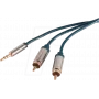 shiverpeaks SP30833-plonas garso kabelis 3 m 3,5 mm 2 x RCA mėlynas - Chrom (SP30833-plonas)