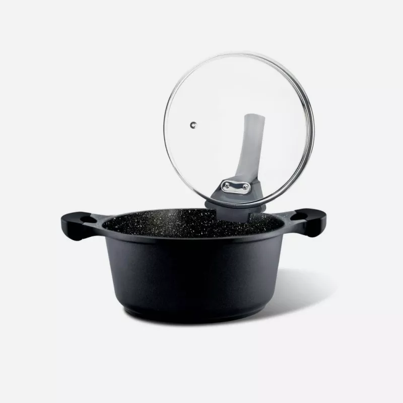 Pensofal Saxum 24 cm puodas su stikliniu dangčiu — Pensofal Saxum 24 cm puodas