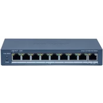 Tinklo komutatorius Hikvision DS-3E1309P-EI(B) 8 prievadų 100 Mbps su 110W PoE