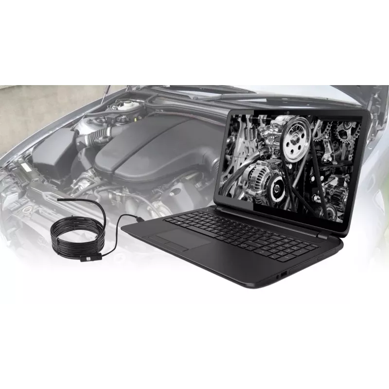 USB endoskopas MEDIA-TECH ENDOSCOPE 66° CMOS, 640x480 30fps, IP67, 6 LED, magnetas ir kablys