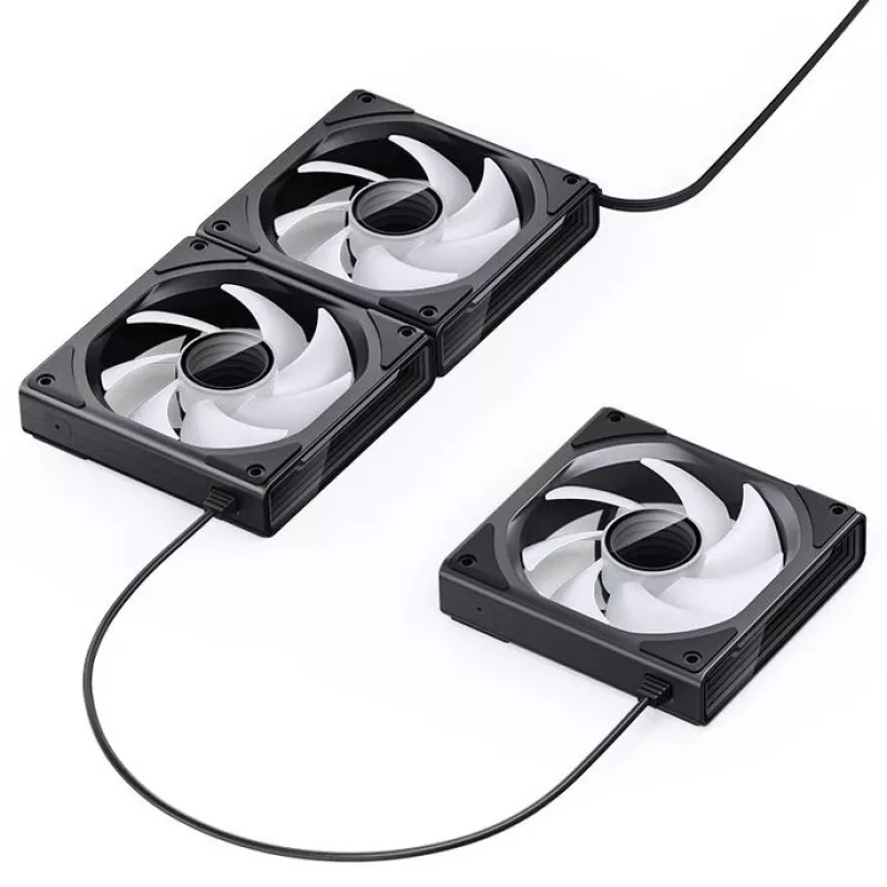 120 mm korpuso ventiliatorius Jonsbo ZK-120B ARGB Juoda, 120 mm, ARGB apšvietimas