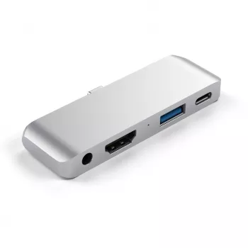 Satechi aliumininis USB-C šakotuvas skirtas iPad Pro, sidabrinis