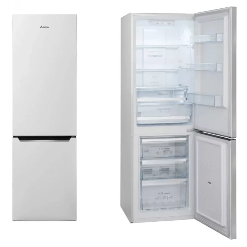 Šaldytuvo-šaldiklio derinys AMICA FK2695.2FT(E) — 269 L, apatinis šaldiklis, balta, R600a