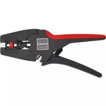 Knipex savireguliuojantis automatinis izoliacijos nuėmimo įrankis KNIPEX MultiStrip10, skirtas profesionaliam izoliacijos nuėmimui nuo laidų, kurių skerspjūvis nuo 0,03 iki 10,0 mm², 12 42 195 SB (12 42 195 SB)