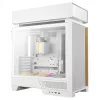 Stalinio kompiuterio korpusas DeepCool CL6600 WH — baltas, palaiko ATX/PS2/SFX/SFX-L maitinimo blokus, 140 mm priekyje, 120/140 mm viršuje/gale, 2,5 colio ir 3,5 colio diskus
