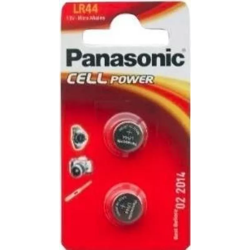 Panasonic LR-44EL neįkraunama baterija, šarminė, 1,5 V (LR-44L/2BP)