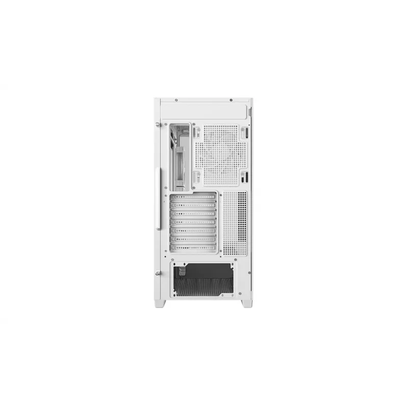 PC Case DeepCool CG580 4F V2 Midi Tower White — ATX, grūdintas stiklas, 3x120 mm šoniniai ventiliatoriai, 360 mm šoninio radiatoriaus palaikymas