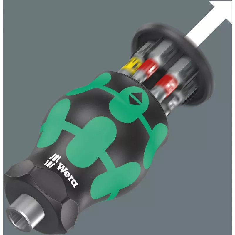 Wera Kraftform compact Stubby Magazin 2 kelių antgalių atsuktuvas tiesusis