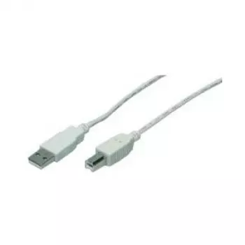 M-CAB - USB kabelis - USB A tipo, 4 kontaktų (V) - USB B tipo, 4 kontaktų (V) - 3,0 m - Pilka (7100039)