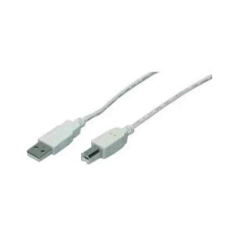 M-CAB - USB kabelis - USB A tipo, 4 kontaktų (V) - USB B tipo, 4 kontaktų (V) - 3,0 m - Pilka (7100039)