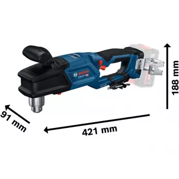 Belaidis kampinis grąžtas GRD 18V-127 Professional solo, 18 V (mėlyna/juoda, be akumuliatoriaus ir įkroviklio)