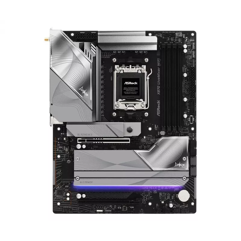Pagrindinė plokštė ASROCK X870 (Socket AM5, ATX, DDR5, 4 atminties lizdai, X870LIVEMIXERWIFI)