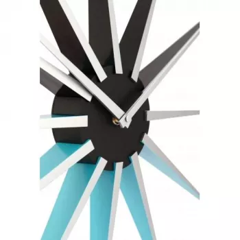 NeXtime klok 3051bl Nova, Ø50 cm, Sieninis, Juoda/ Mėlyna