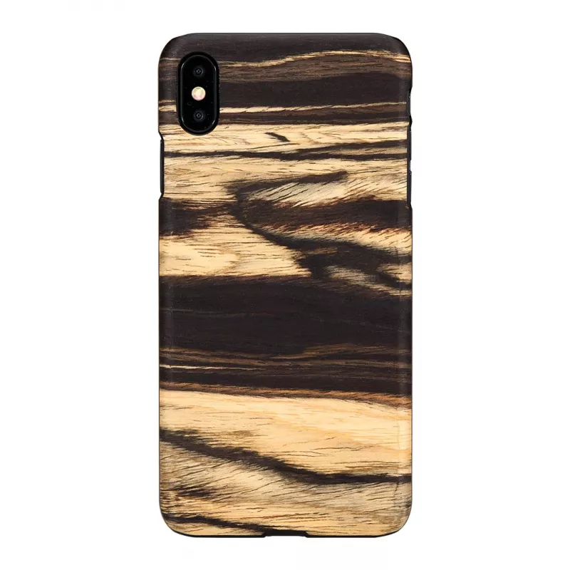 man and wood telefono dėklas iPhone XS Max — balta juodmedžio juoda