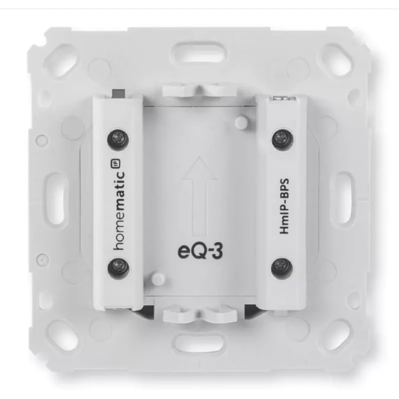 Prie sienos montuojamas belaidis mygtukų jungiklis Homematic IP HmIP-BPS, baltas, IP20, 71×71×43 mm