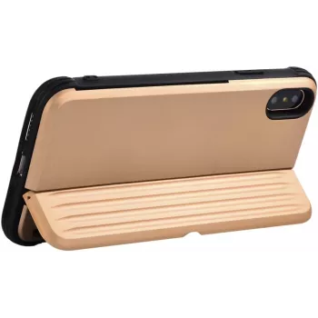 Apsauginis telefono dėklas Devia H-Card Series skirtas iPhone XS/X 5,8 colio, auksinis