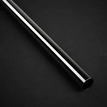 Bitspower None Chamfer Brass Hard Tubing 12mm AD, 500mm - juodas blizgesys