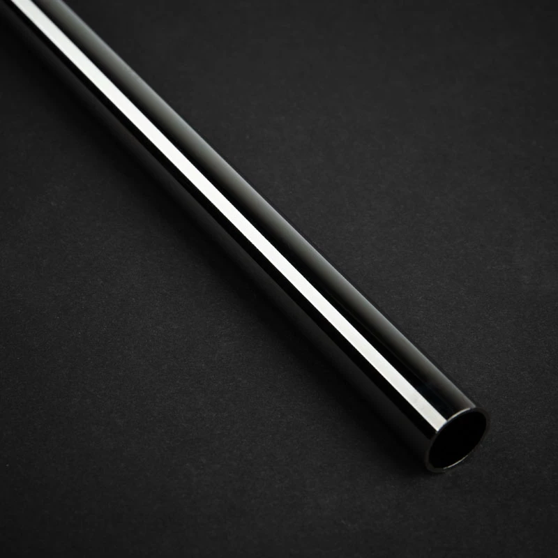 Bitspower None Chamfer Brass Hard Tubing 12mm AD, 500mm - juodas blizgesys